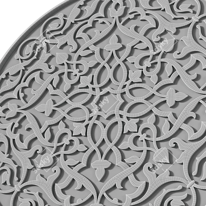 Arabic Ornament Wall Decor 3D model image 6