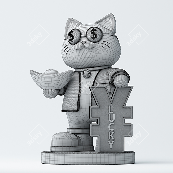 Fortunate Feline 3D Model (3dsMax 2015+fbx) 3D model image 2