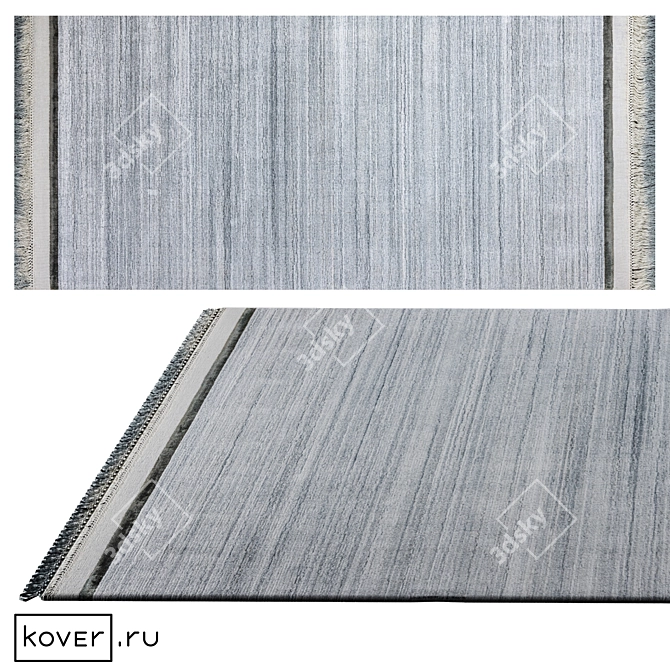 Title: Modern Silver OritO Rug 3D model image 1