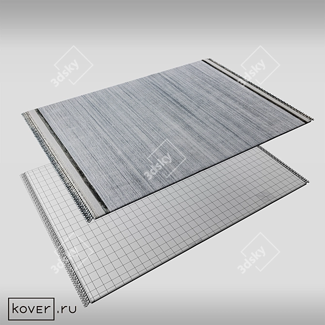 Title: Modern Silver OritO Rug 3D model image 2