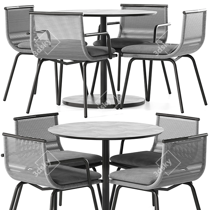 Designer RODA Dining Set 3D model image 4