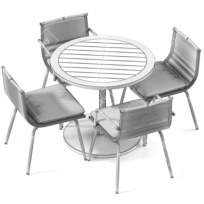 Designer RODA Dining Set 3D model image 7