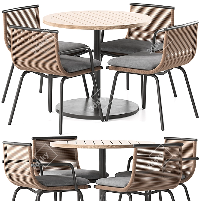 Designer RODA Dining Set 3D model image 8