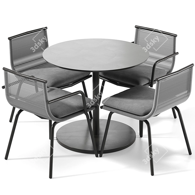 Designer RODA Dining Set 3D model image 12