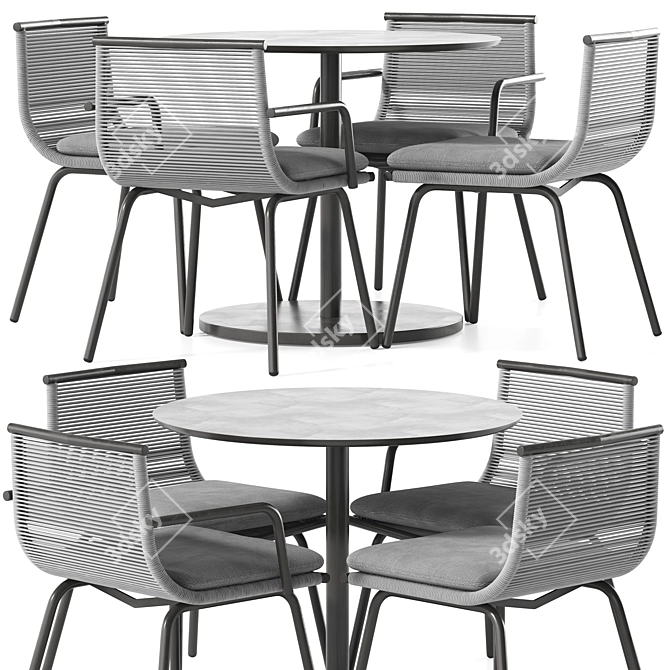 Designer RODA Dining Set 3D model image 14