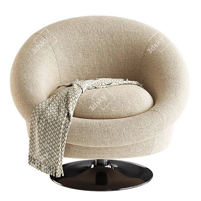 Elegant Swivel Chair Nemo 3D model image 3