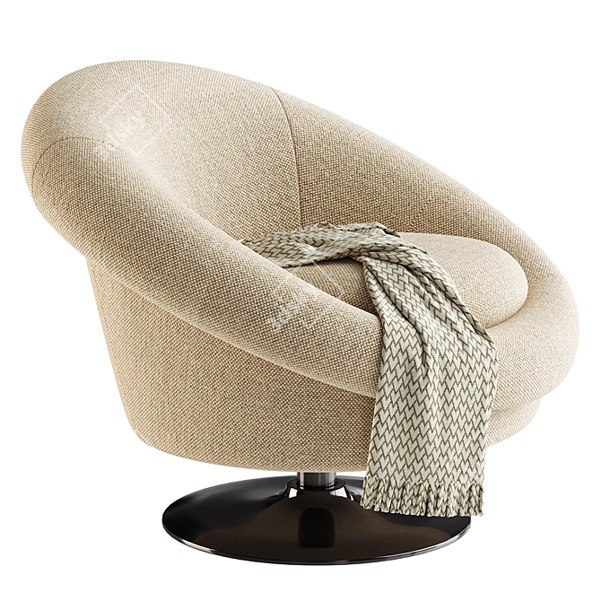 Elegant Swivel Chair Nemo 3D model image 4