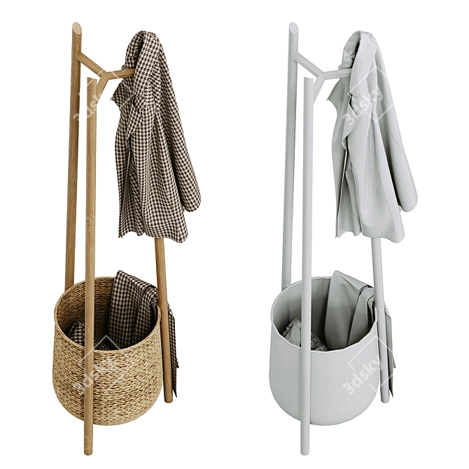 Bolia Cocoon Coat Stand & Jacket 3D model image 2