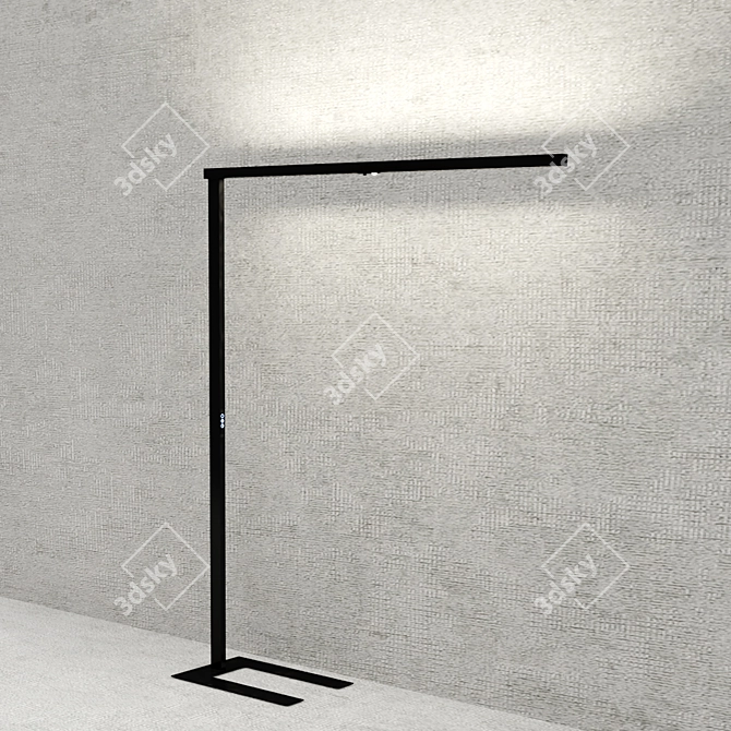 Modern LED Aluminum Floor Lamp 3D model image 2