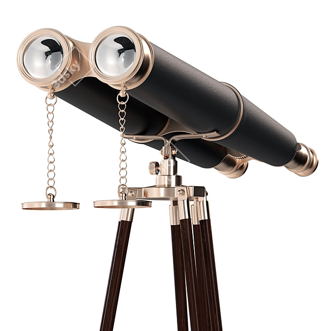 Yaman Binoculars Set: Detailed, Decorative 3D model image 1