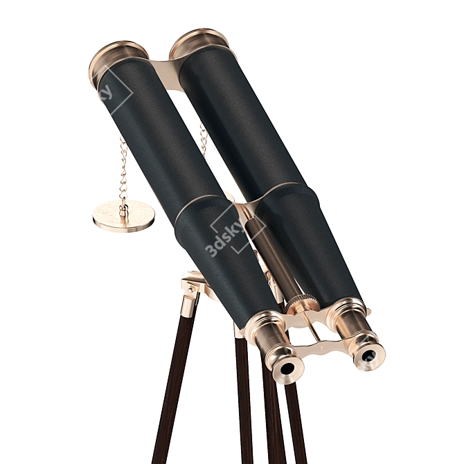 Yaman Binoculars Set: Detailed, Decorative 3D model image 3