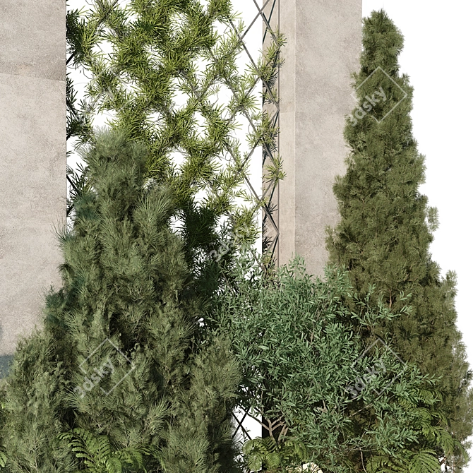 Large Outdoor Plant 3D Model 3D model image 3