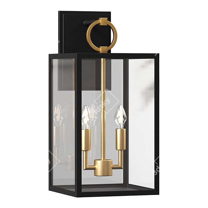 Manor Outdoor Glass Sconce 3D model image 1