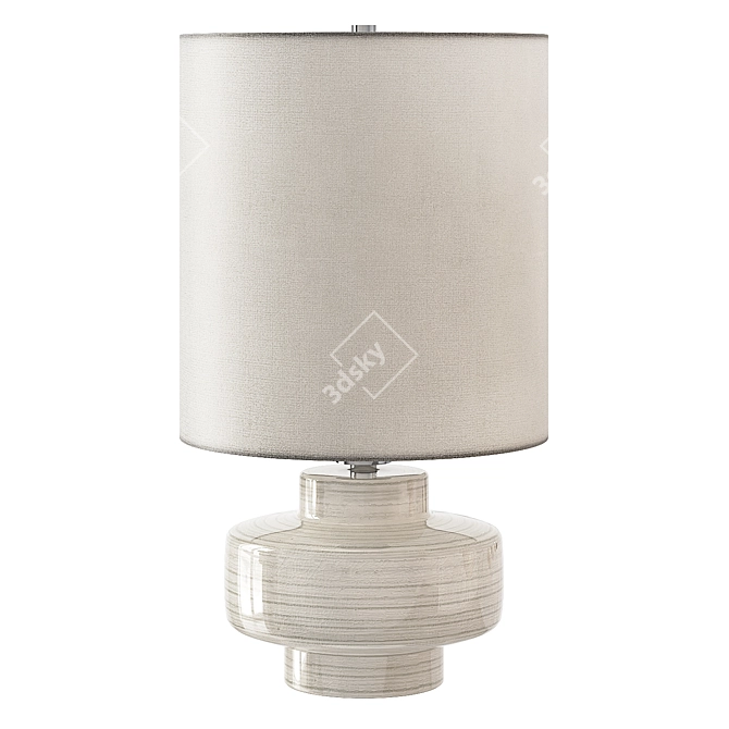 Elegant Orwell Gray Accent Lamp 3D model image 1