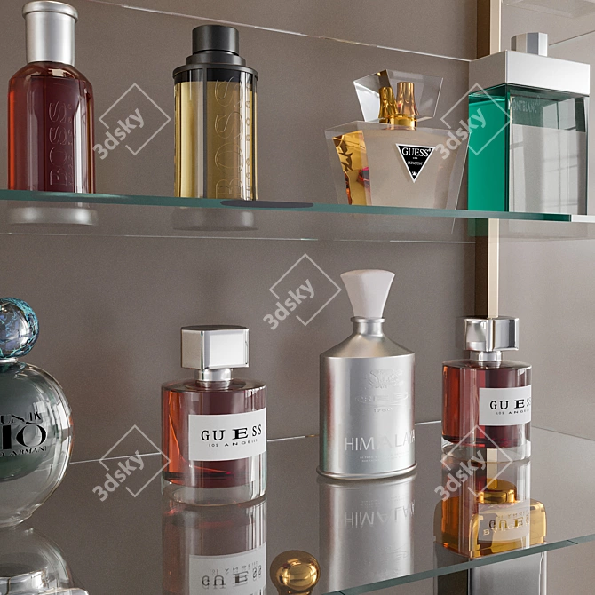 Luxury Perfume Bottle Collection Kit 3D model image 5