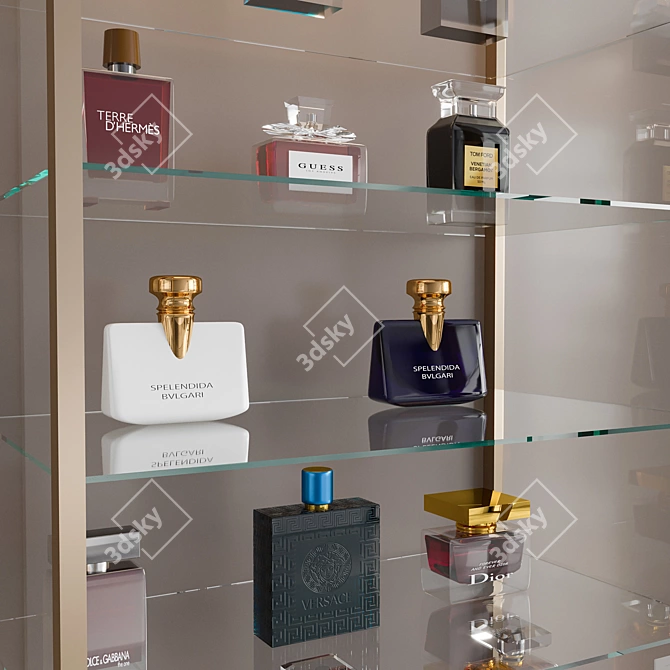 Luxury Perfume Bottle Collection Kit 3D model image 6