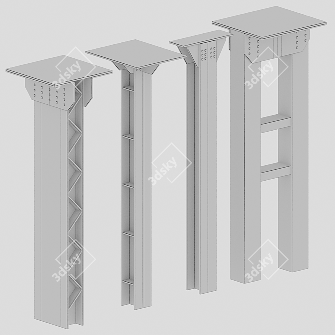 Industrial Metal Home Decor Items 3D model image 5