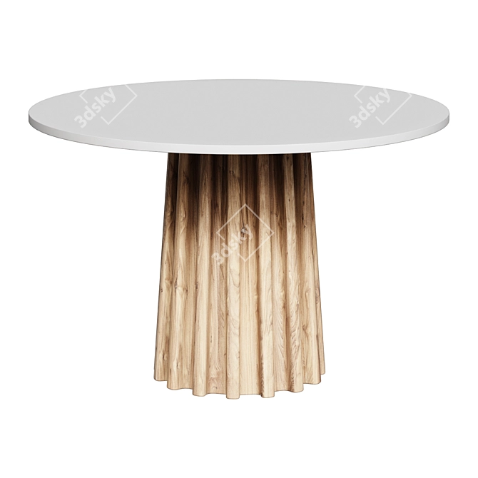 Round Wooden Dining Table PROVENCE B 3D model image 1