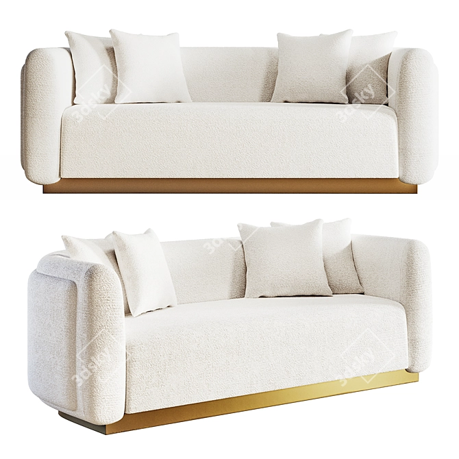 Luxury Foz Sofa Inspired Design 3D model image 1