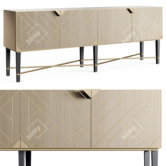  Sirmione Quad-Polygon Sideboard 3D model image 1