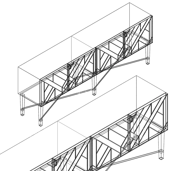  Sirmione Quad-Polygon Sideboard 3D model image 7