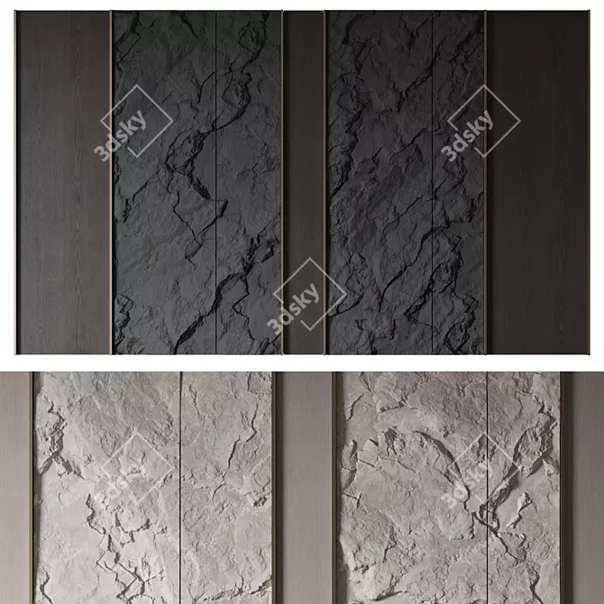 Rock Wall Panel, Large Size 3D model image 4