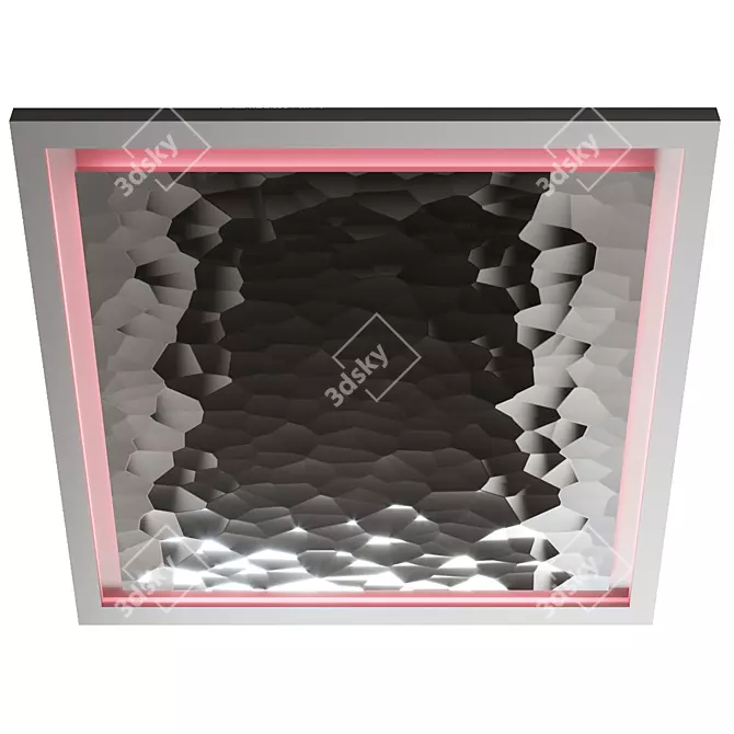 Metallic Panel Ceiling Tile 3D model image 3