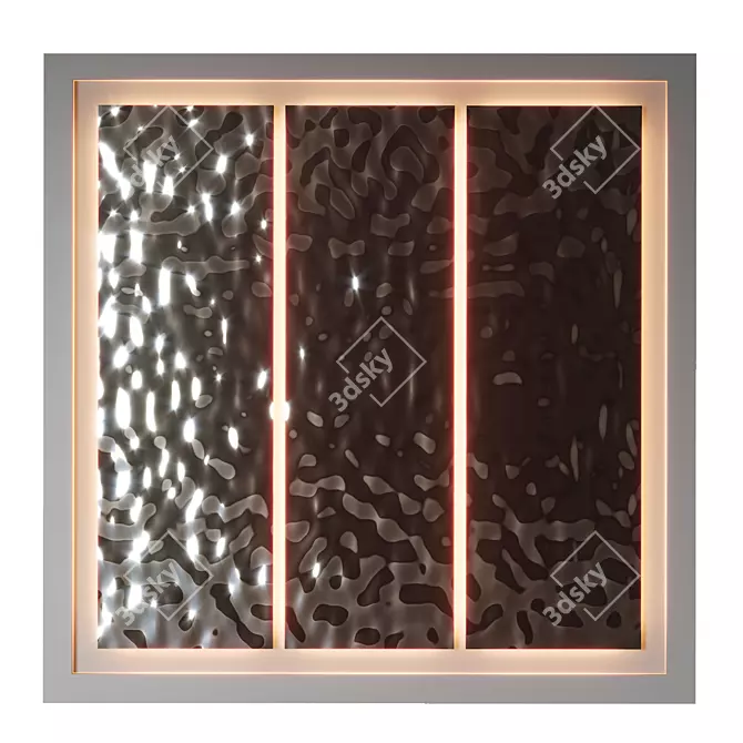 Metallic Panel Ceiling Tile 3D model image 4