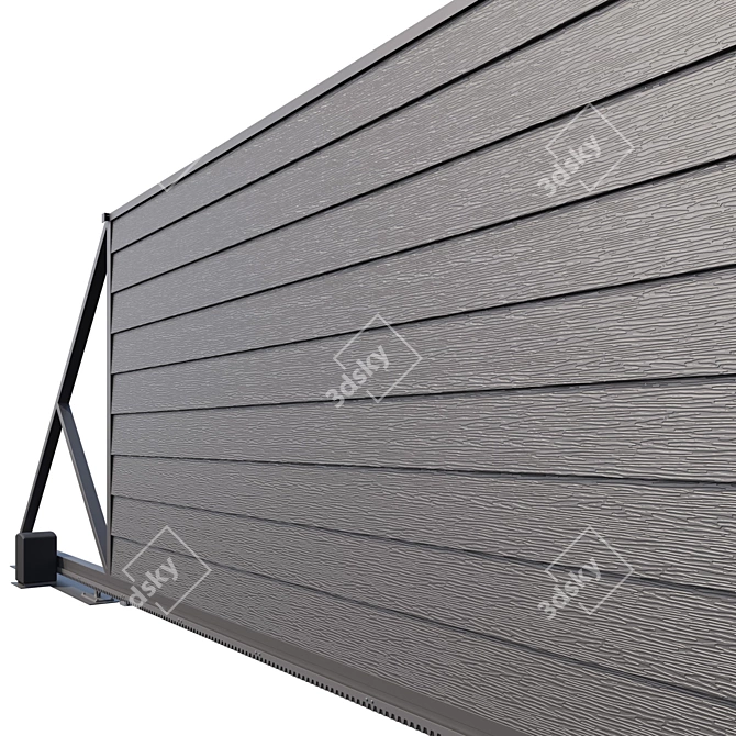 Modern Modular Metal Fencing 3D model image 5