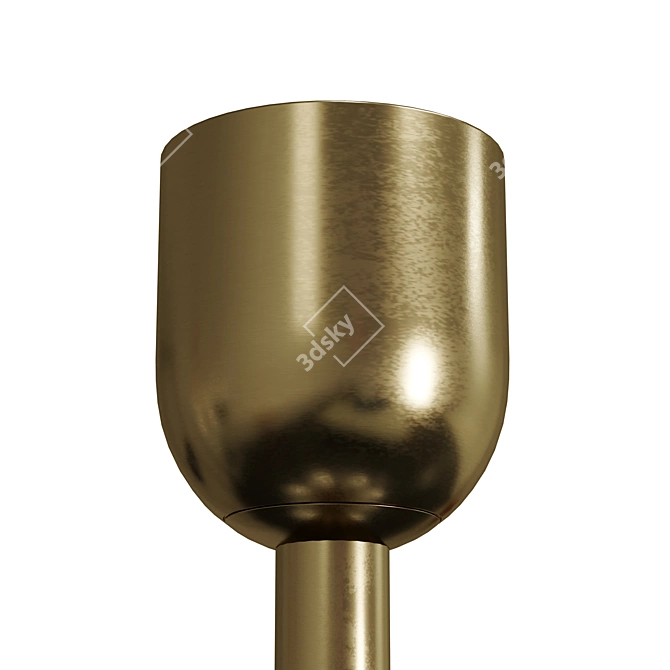 Sleek Brass Chandelier Pendant Light 3D model image 3