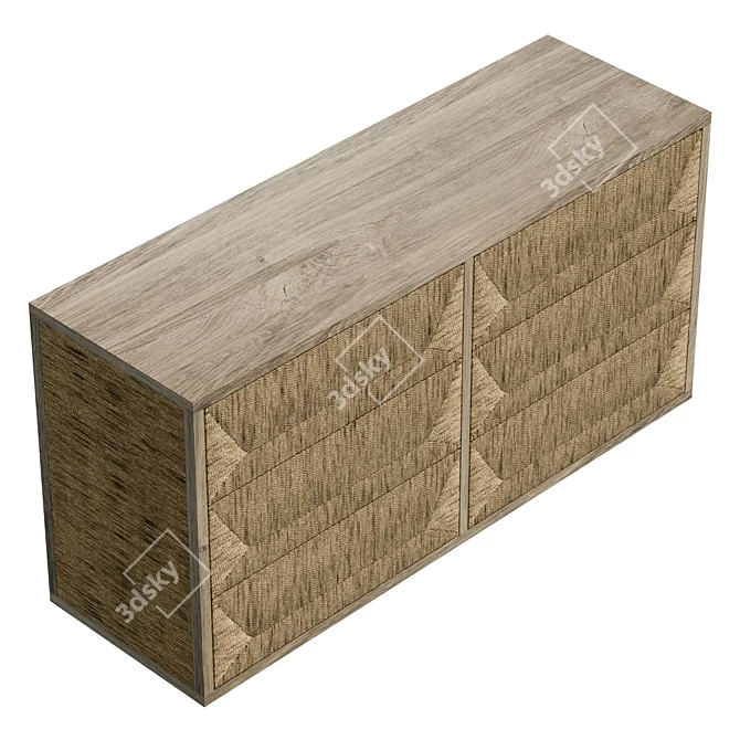 Modern Palecek Braxton Dresser - Premium Wooden Storage 3D model image 5