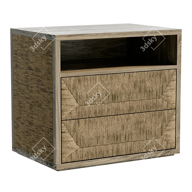 Modern Coastal Palecek Braxton Nightstand 3D model image 1