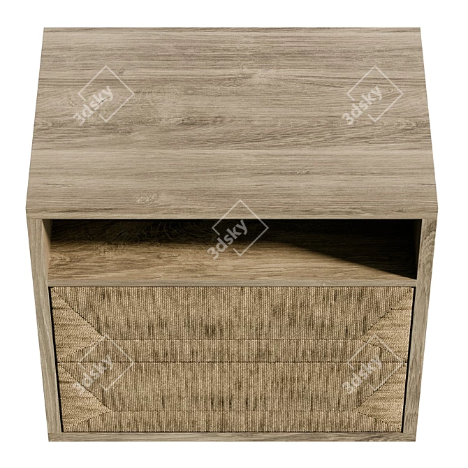 Modern Coastal Palecek Braxton Nightstand 3D model image 3