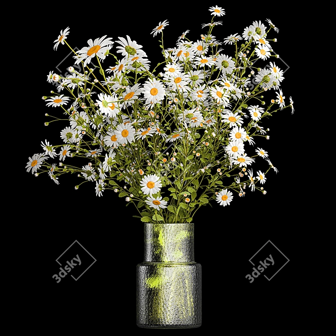 Summer Wildflower Bouquet Set 3D model image 5