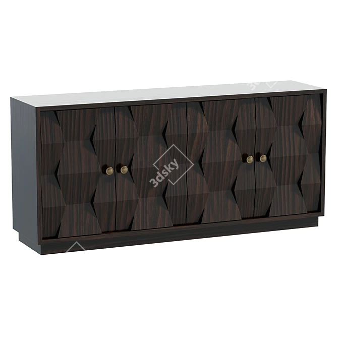 Sarreid Preston 4-Door Sideboard 3D model image 1