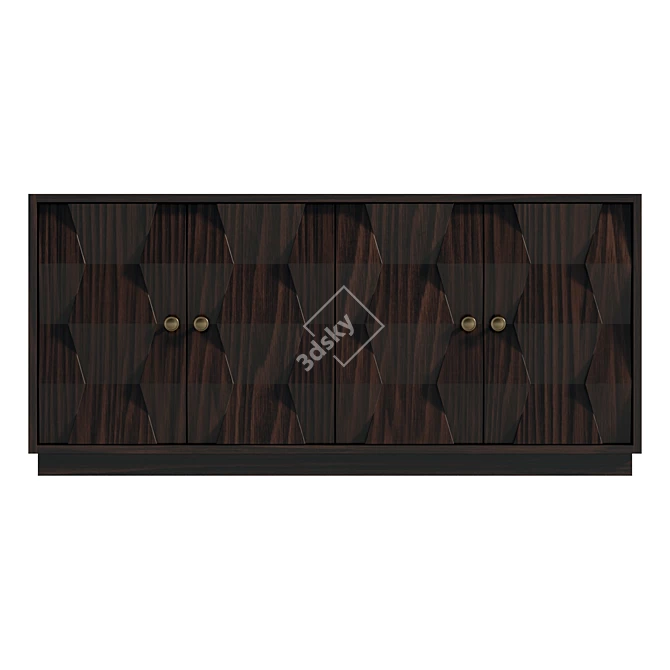 Sarreid Preston 4-Door Sideboard 3D model image 2