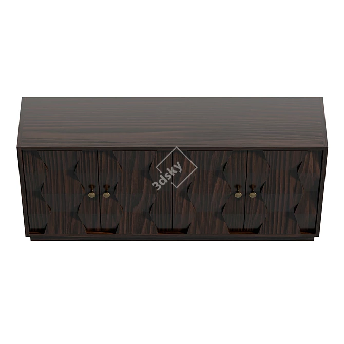 Sarreid Preston 4-Door Sideboard 3D model image 3