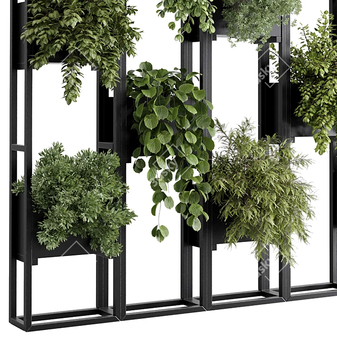 Metal Frame Vertical Garden Divider 3D model image 4