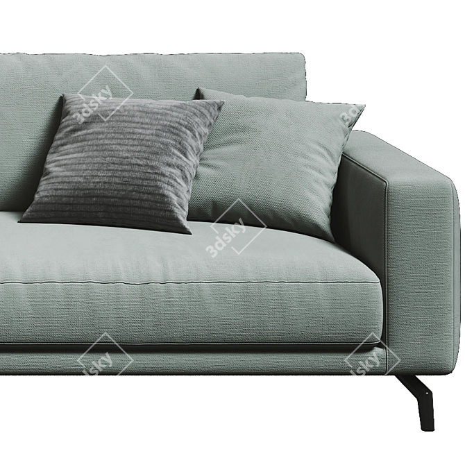 Lione Chaise Longue Sofa Elegant 3D model image 3