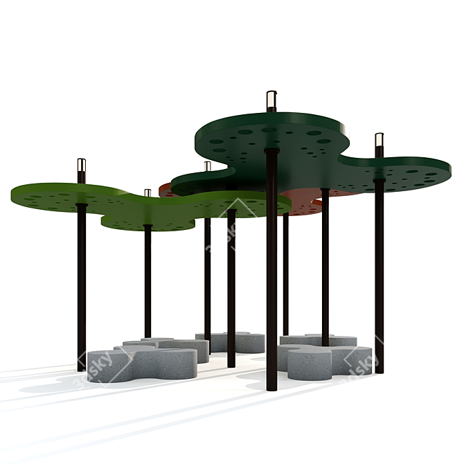 Children's Playground Canopy 3D model image 3