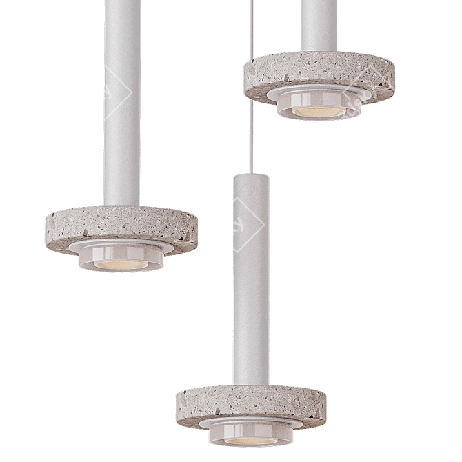 Modern Ambra Pendant Lamp in White/Bardovy 3D model image 6