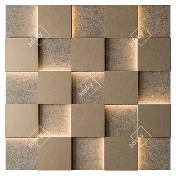 Modern 3D Wall Panel 3D model image 1