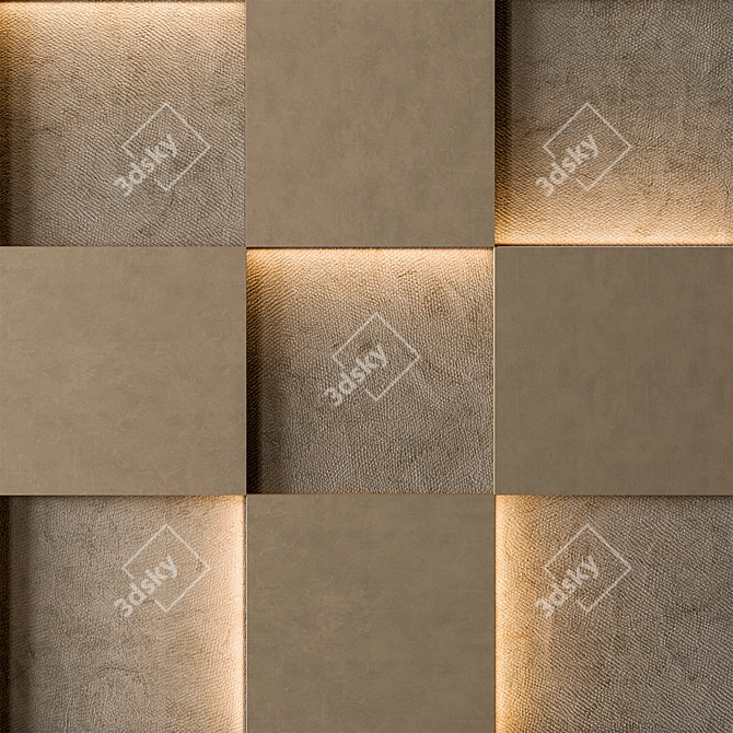 Modern 3D Wall Panel 3D model image 3