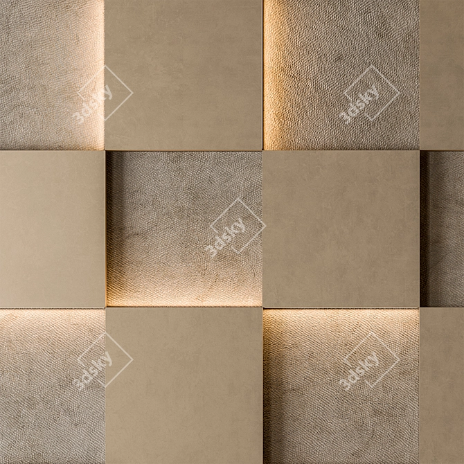 Modern 3D Wall Panel 3D model image 4