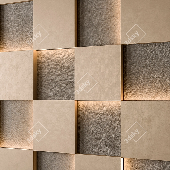 Modern 3D Wall Panel 3D model image 5