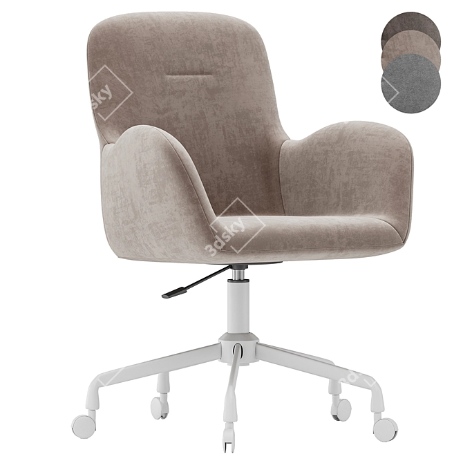 Office Chair Frey Beige Textile 3D model image 1