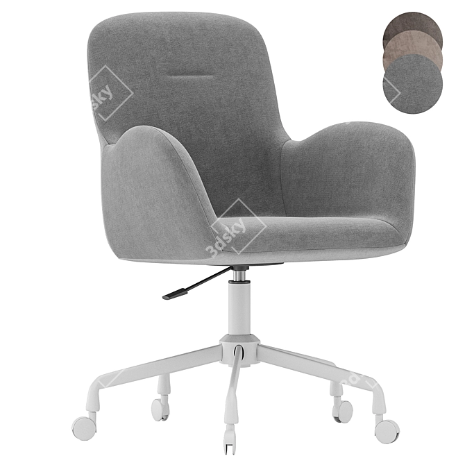 Office Chair Frey Beige Textile 3D model image 3