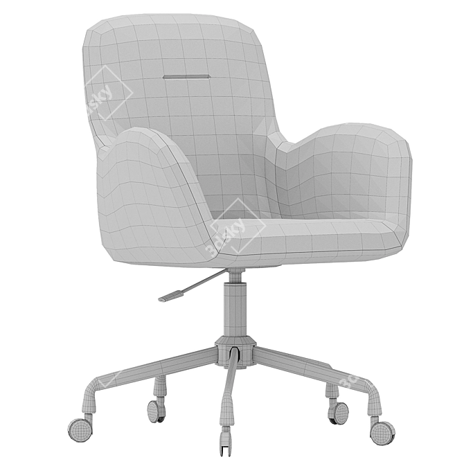 Office Chair Frey Beige Textile 3D model image 6