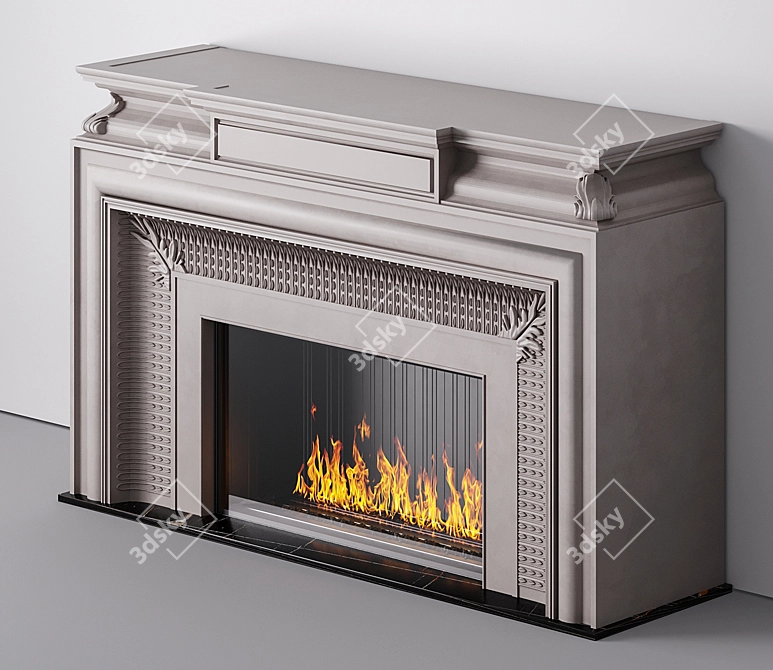 Modern Bioethanol Euroclassic Fireplace 3D model image 6