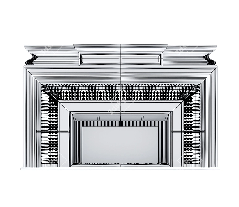 Modern Bioethanol Euroclassic Fireplace 3D model image 8